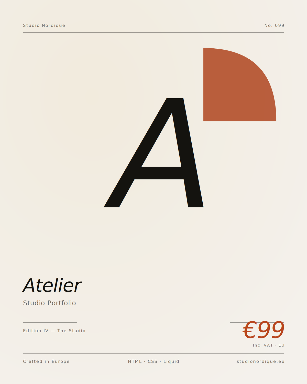 Atelier — Studio Portfolio Template