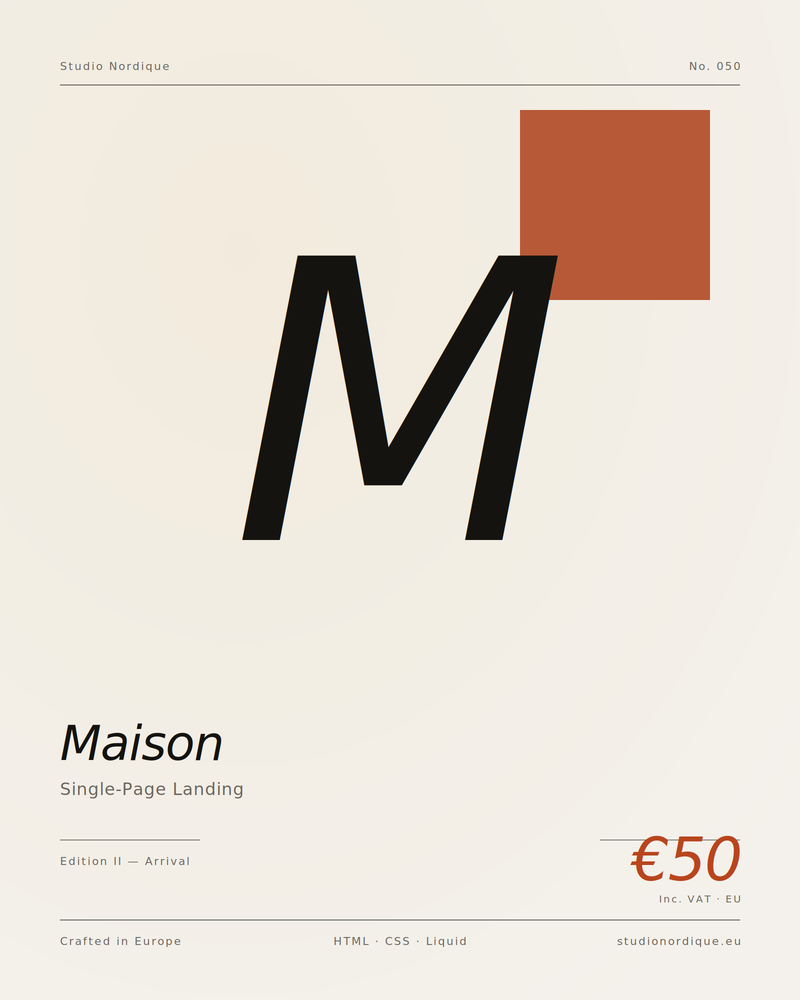 Maison — Single-Page Landing Template
