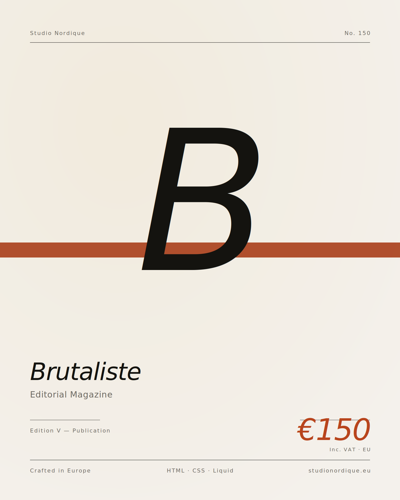 Brutaliste — Editorial Magazine Template